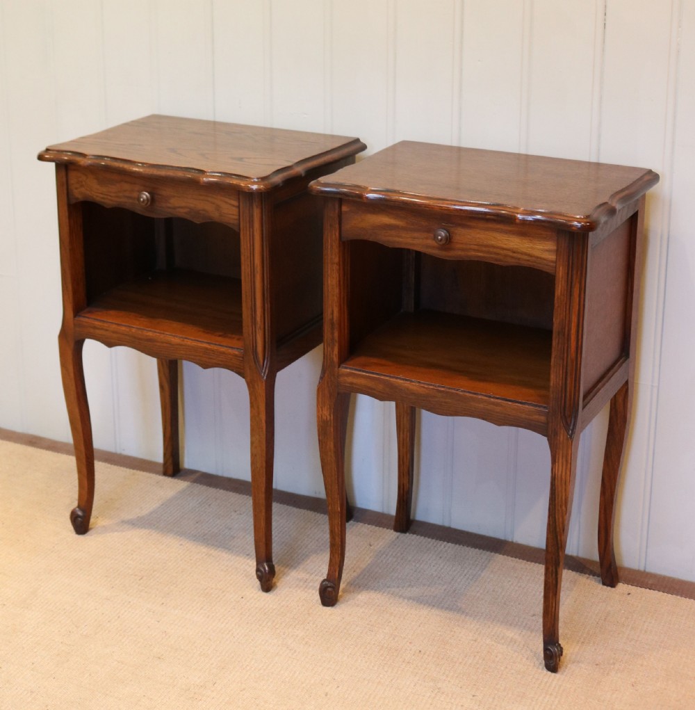 Pair Of French Oak Bedside Cabinets View III