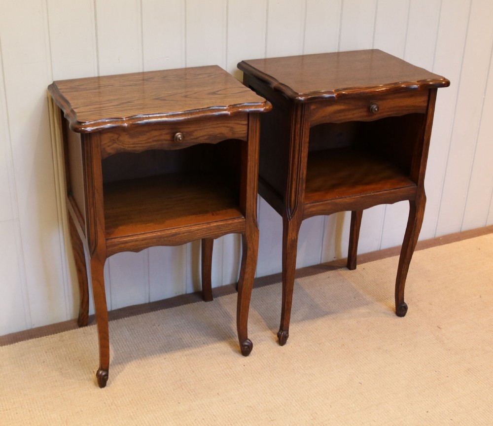 Pair Of French Oak Bedside Cabinets View V