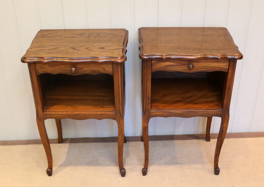 Pair Of French Oak Bedside Cabinets View VII