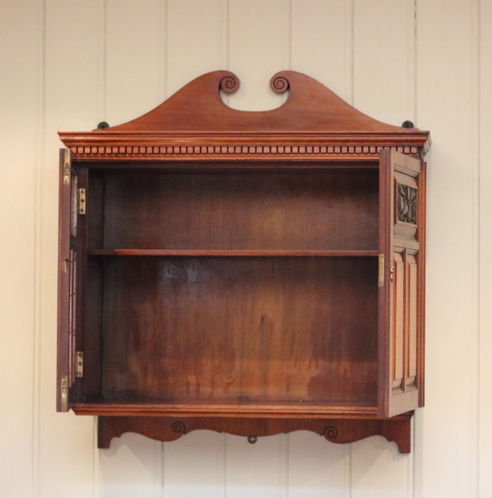 Edwardian Walnut Two Door Wall Cabinet  View VII