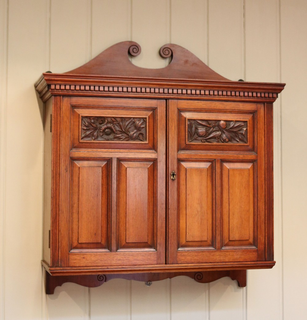 Edwardian Walnut Two Door Wall Cabinet  View X