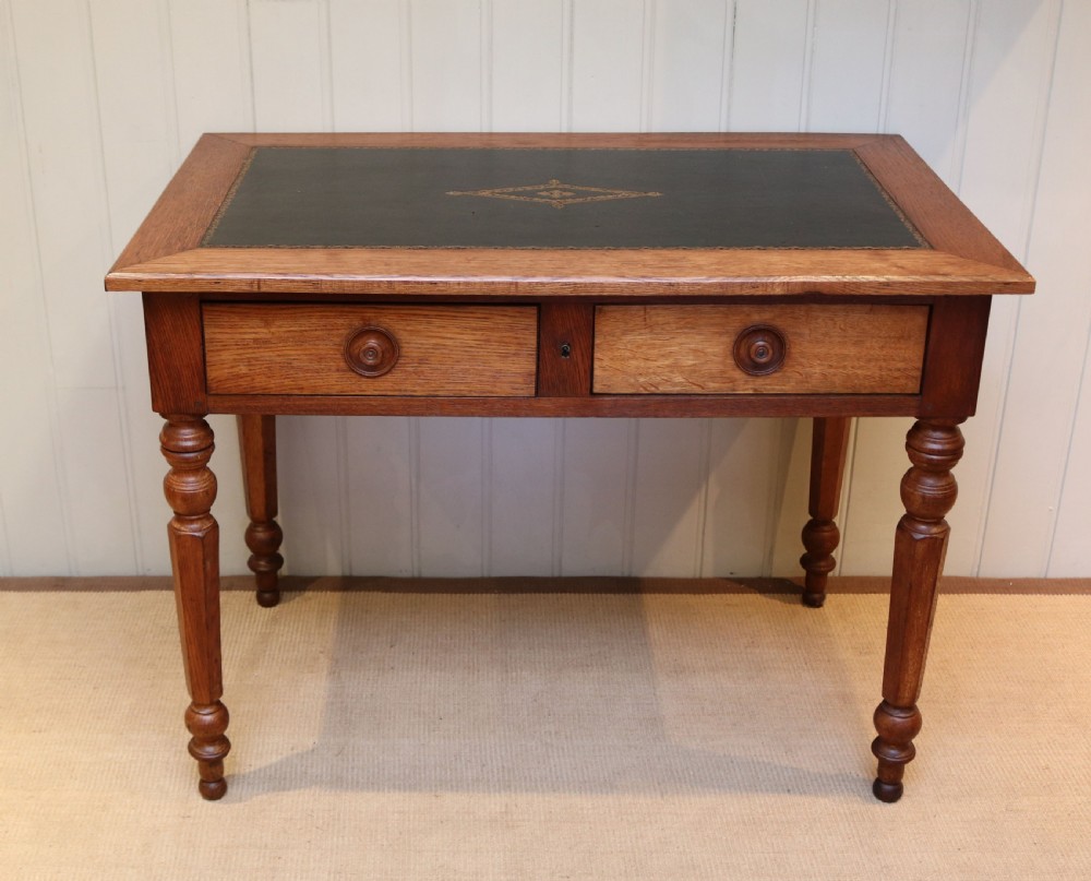 French Oak Writing Desk 