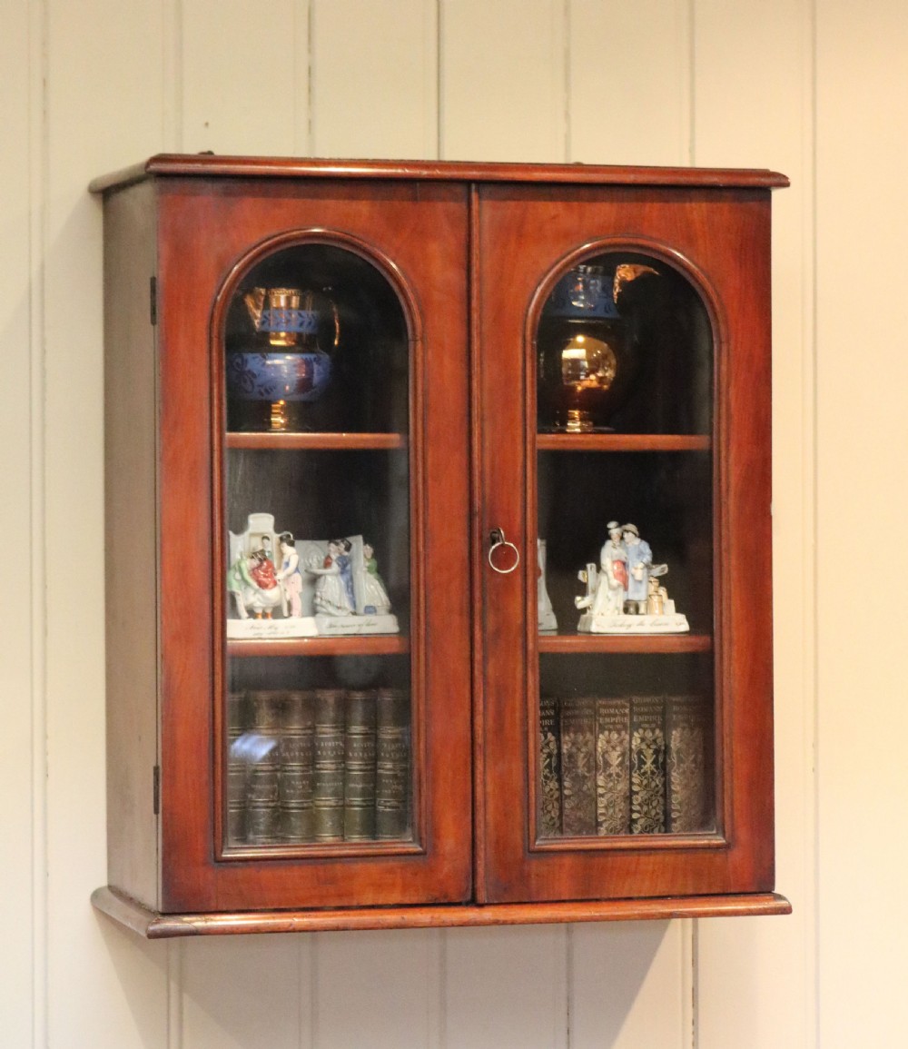 Victorian Mahogany Glazed Wall Cabinet 