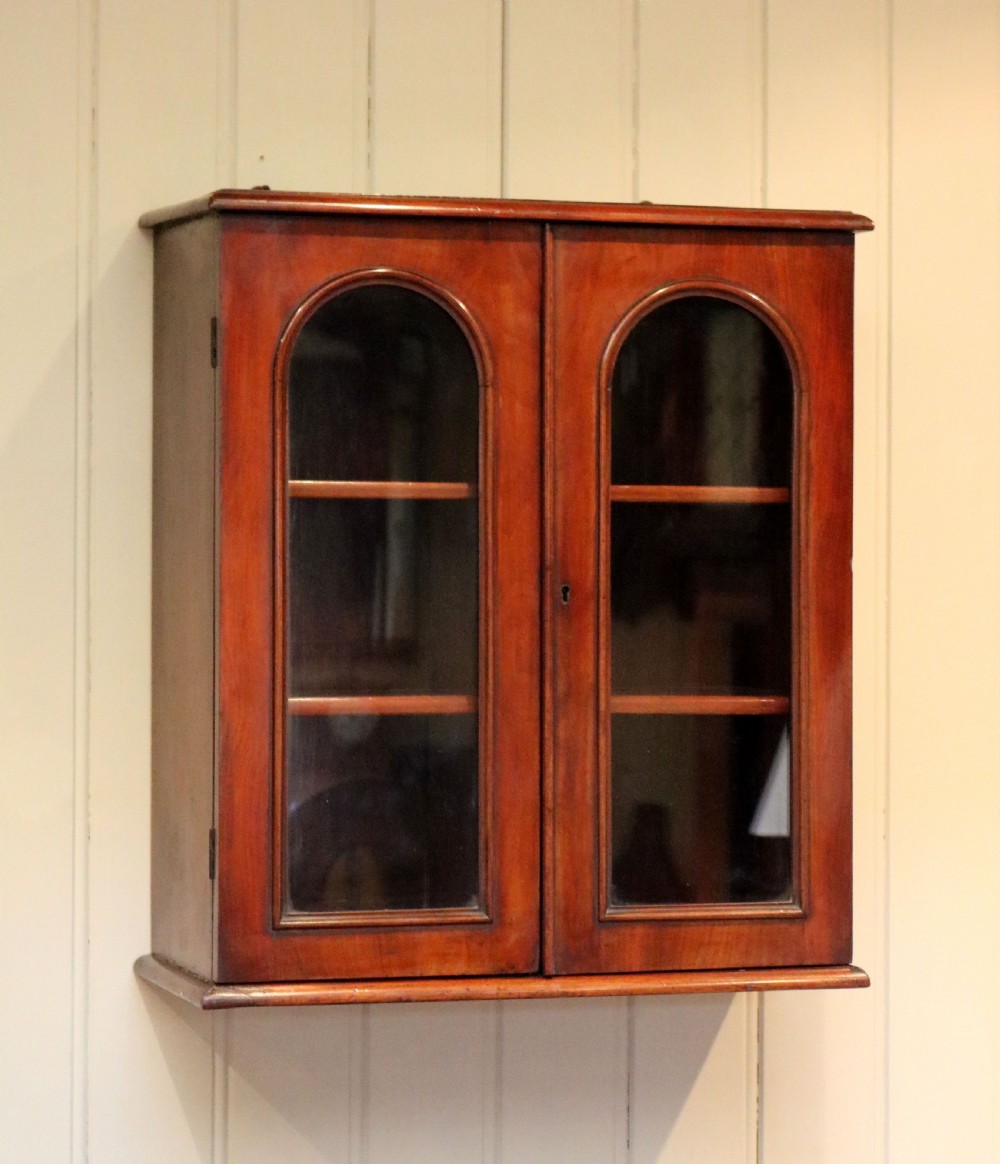 Victorian Mahogany Glazed Wall Cabinet  View II