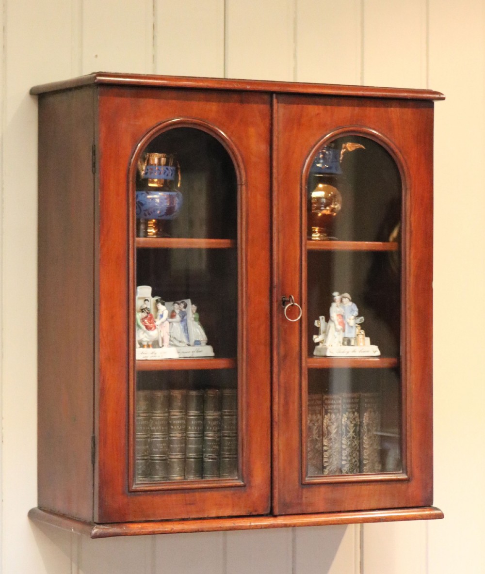 Victorian Mahogany Glazed Wall Cabinet  View III
