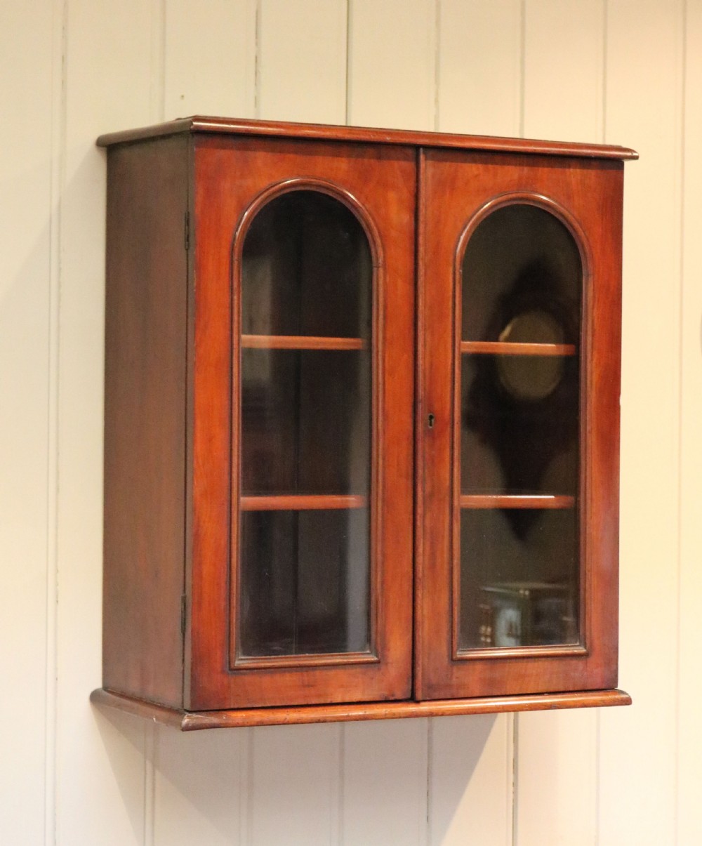 Victorian Mahogany Glazed Wall Cabinet  View IV