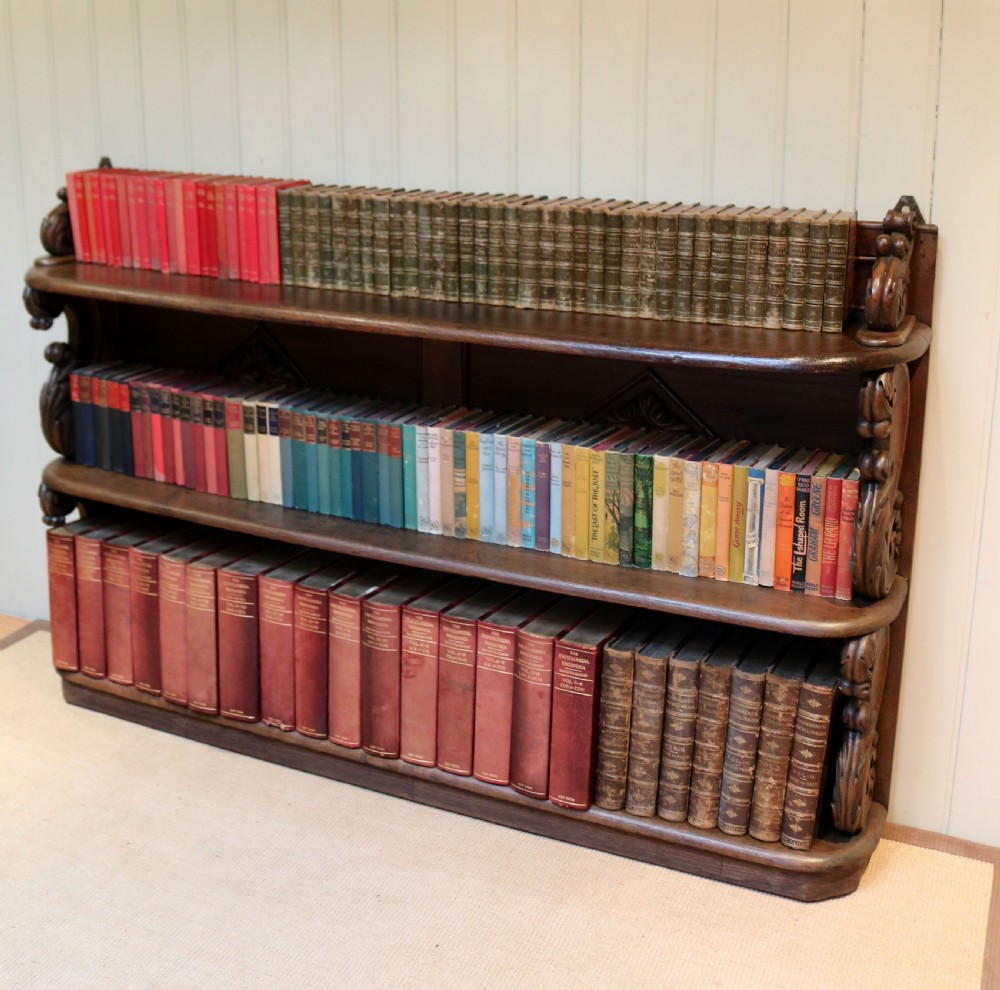 Solid Oak Carved Book Shelves View VII
