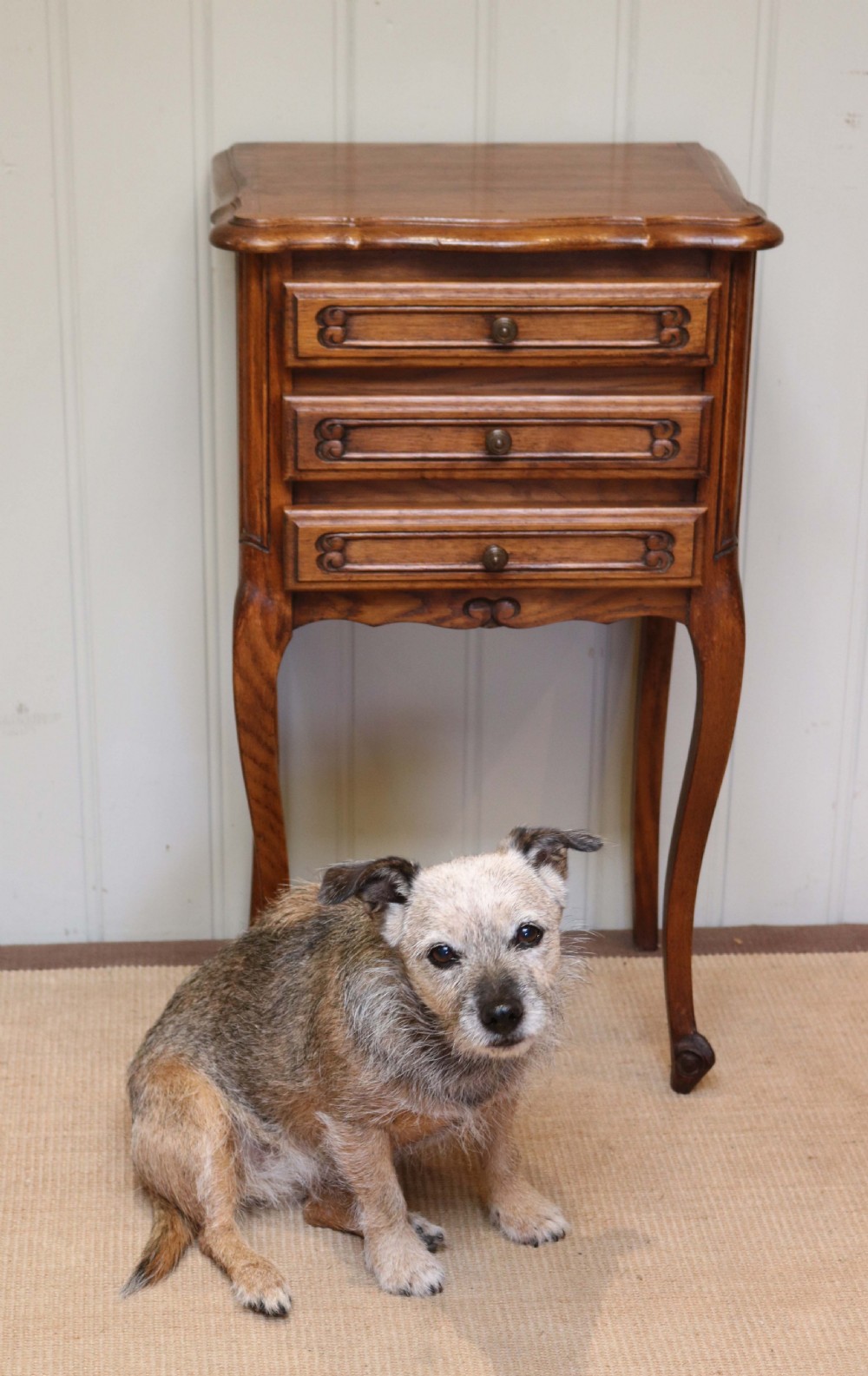 French Oak Bedside Cabinet  View VI