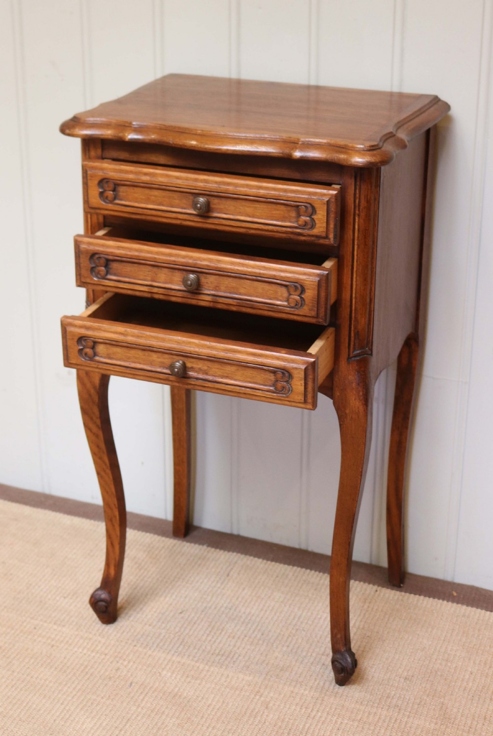 French Oak Bedside Cabinet  View VII