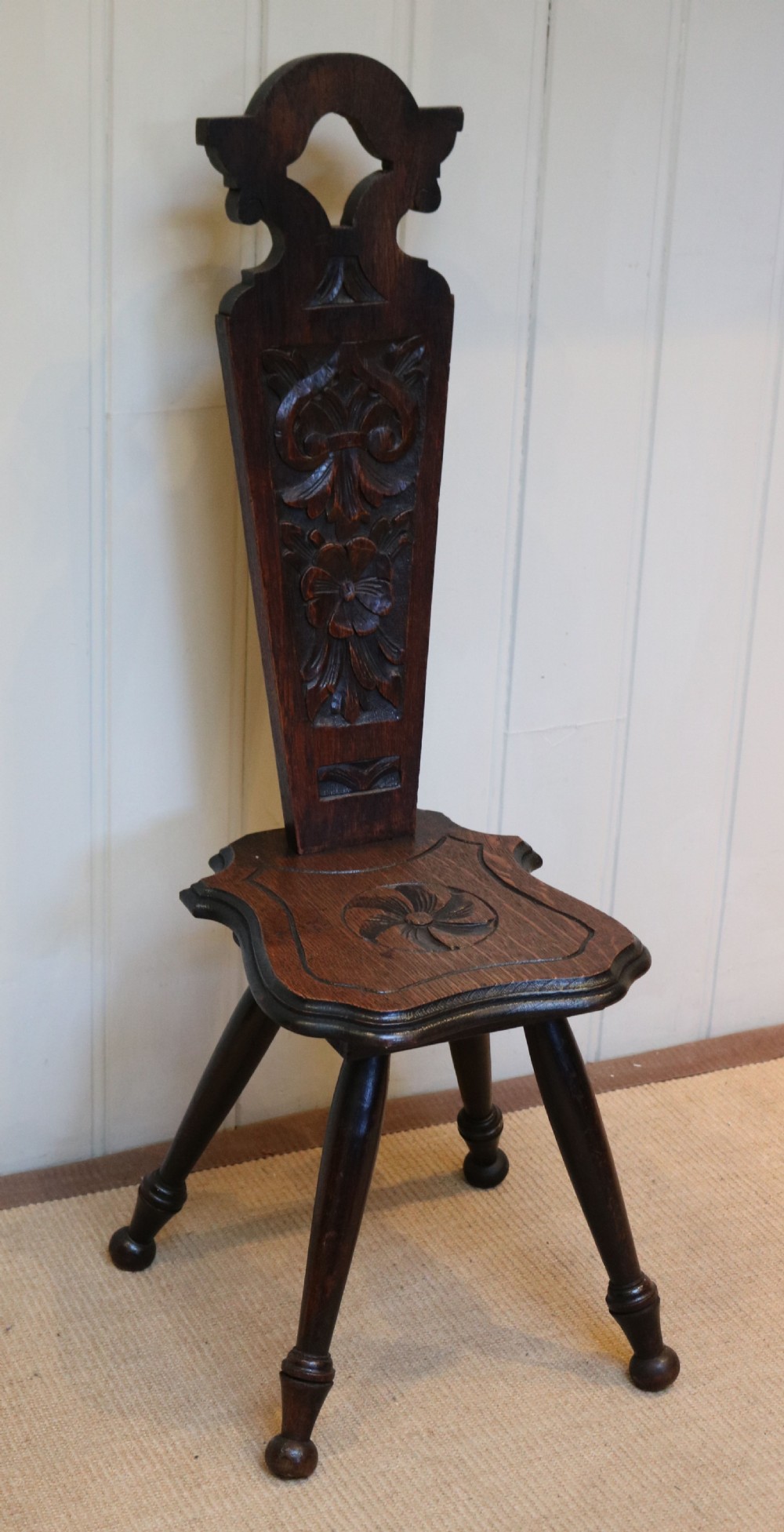 Solid Oak Spinning Chair View II