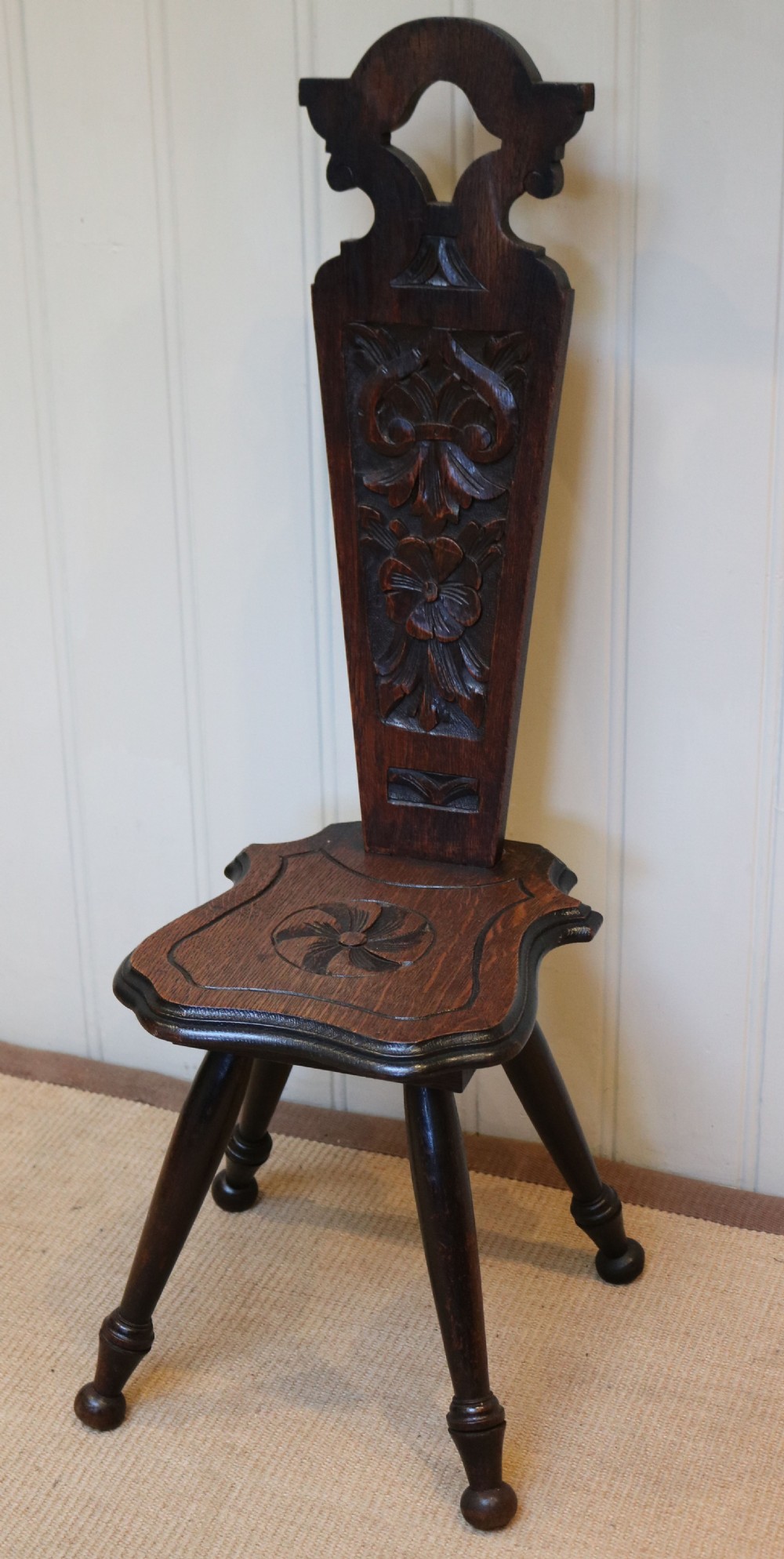 Solid Oak Spinning Chair View III