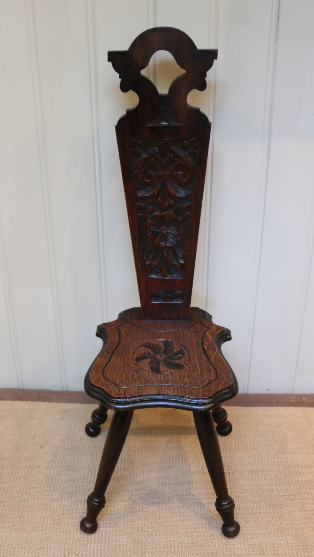 Solid Oak Spinning Chair View IV