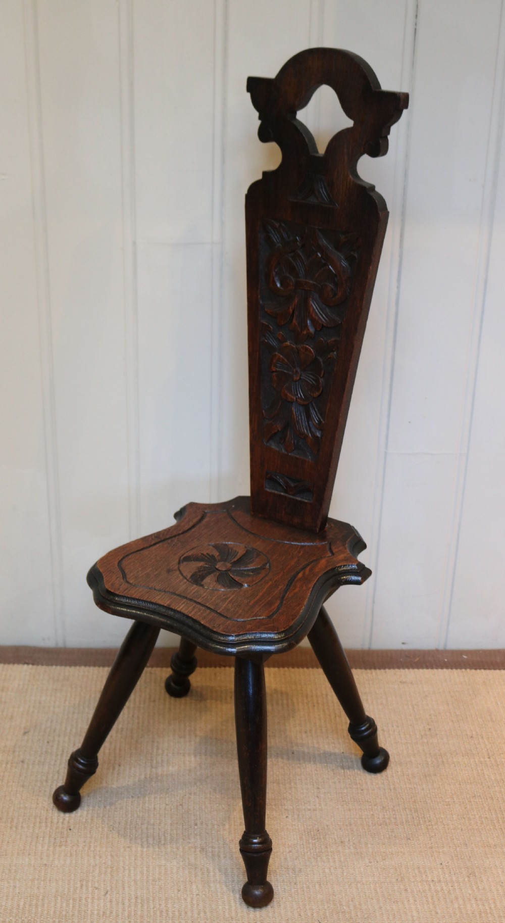 Solid Oak Spinning Chair View VIII