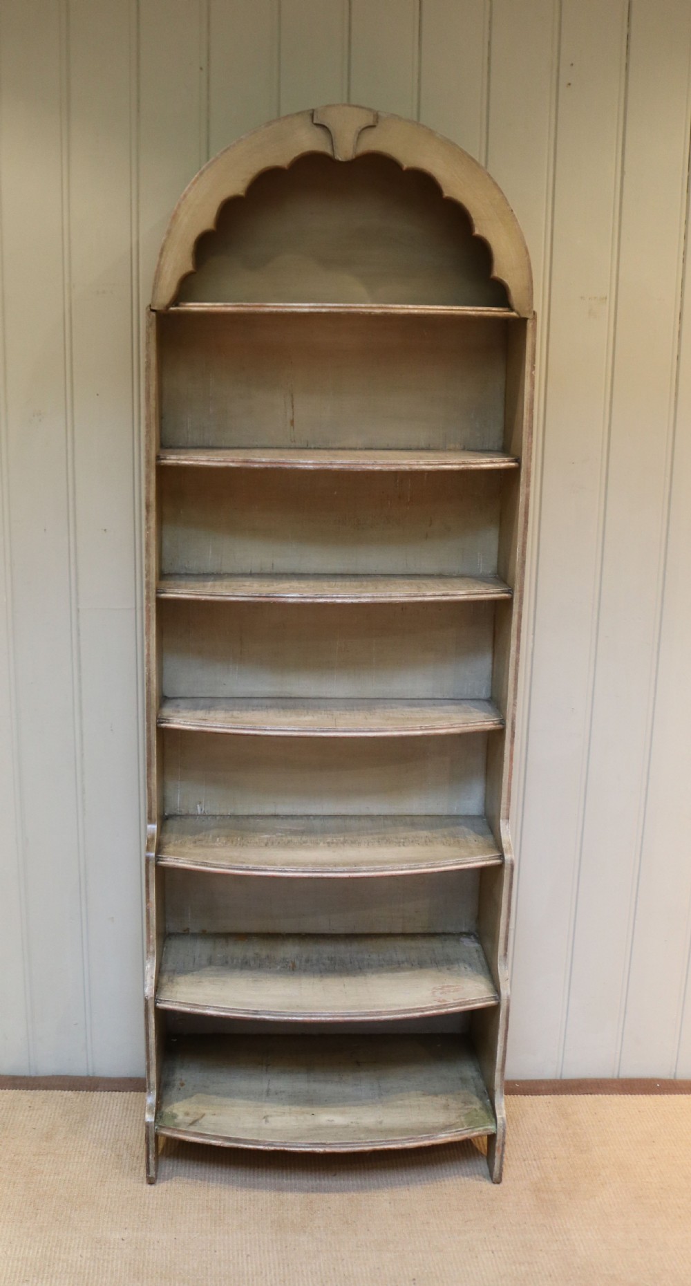 Arch Top Painted Open Bookcase  View II