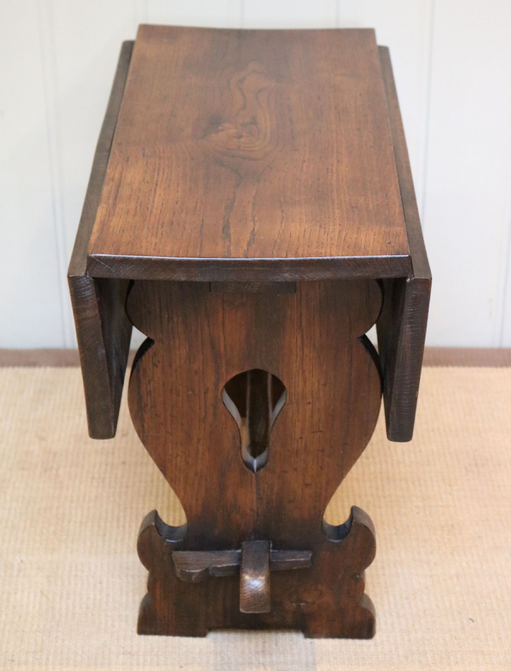 Small Rustic Oak Drop Leaf Table  View IV