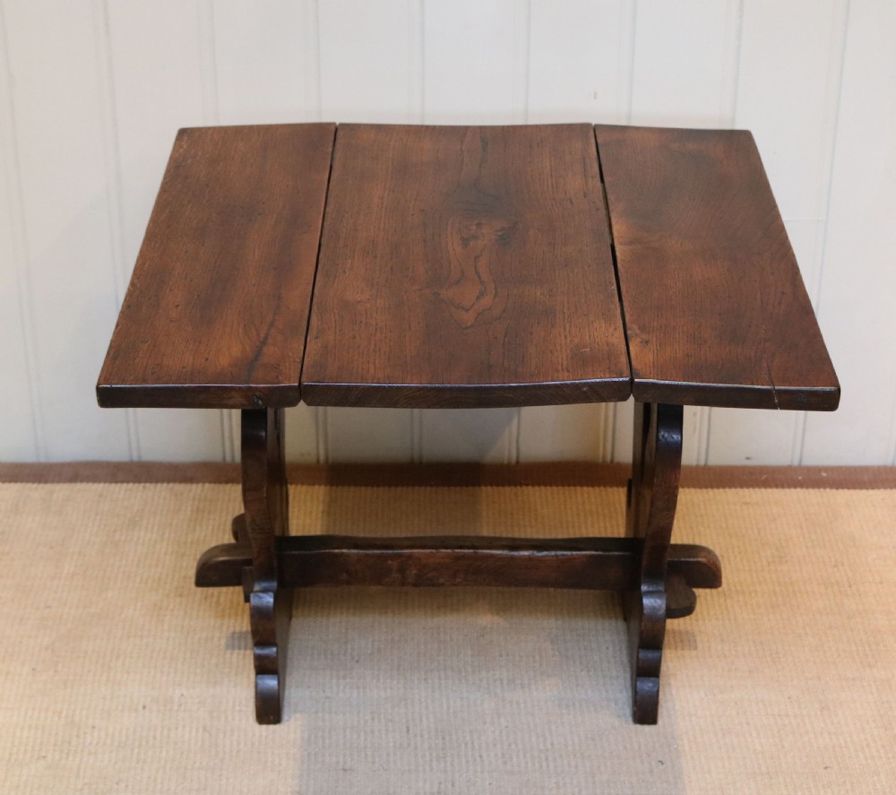 Small Rustic Oak Drop Leaf Table  View VII