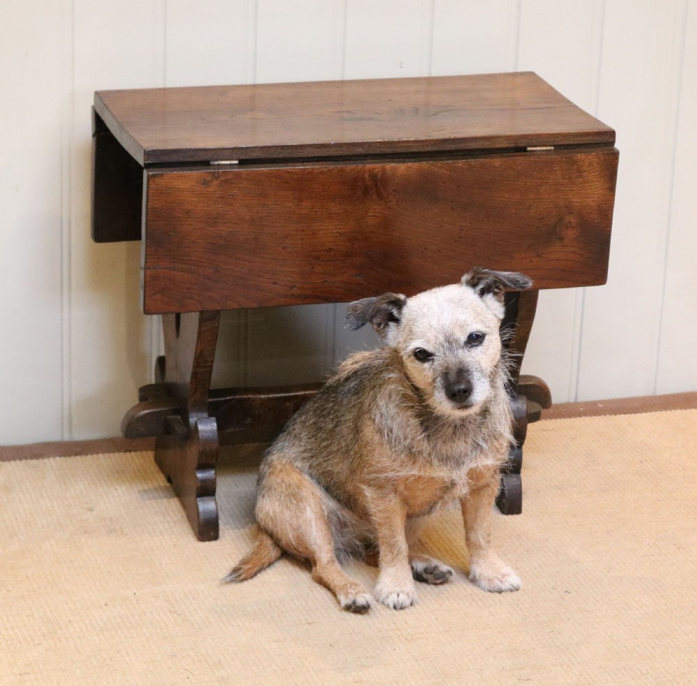 Small Rustic Oak Drop Leaf Table  View VIII