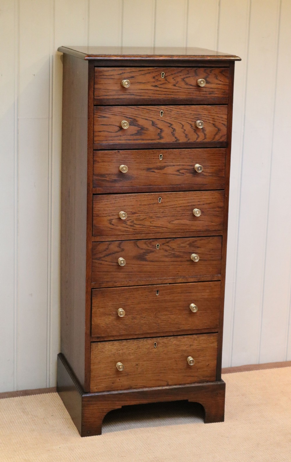 Tall Oak Chest Of Drawers