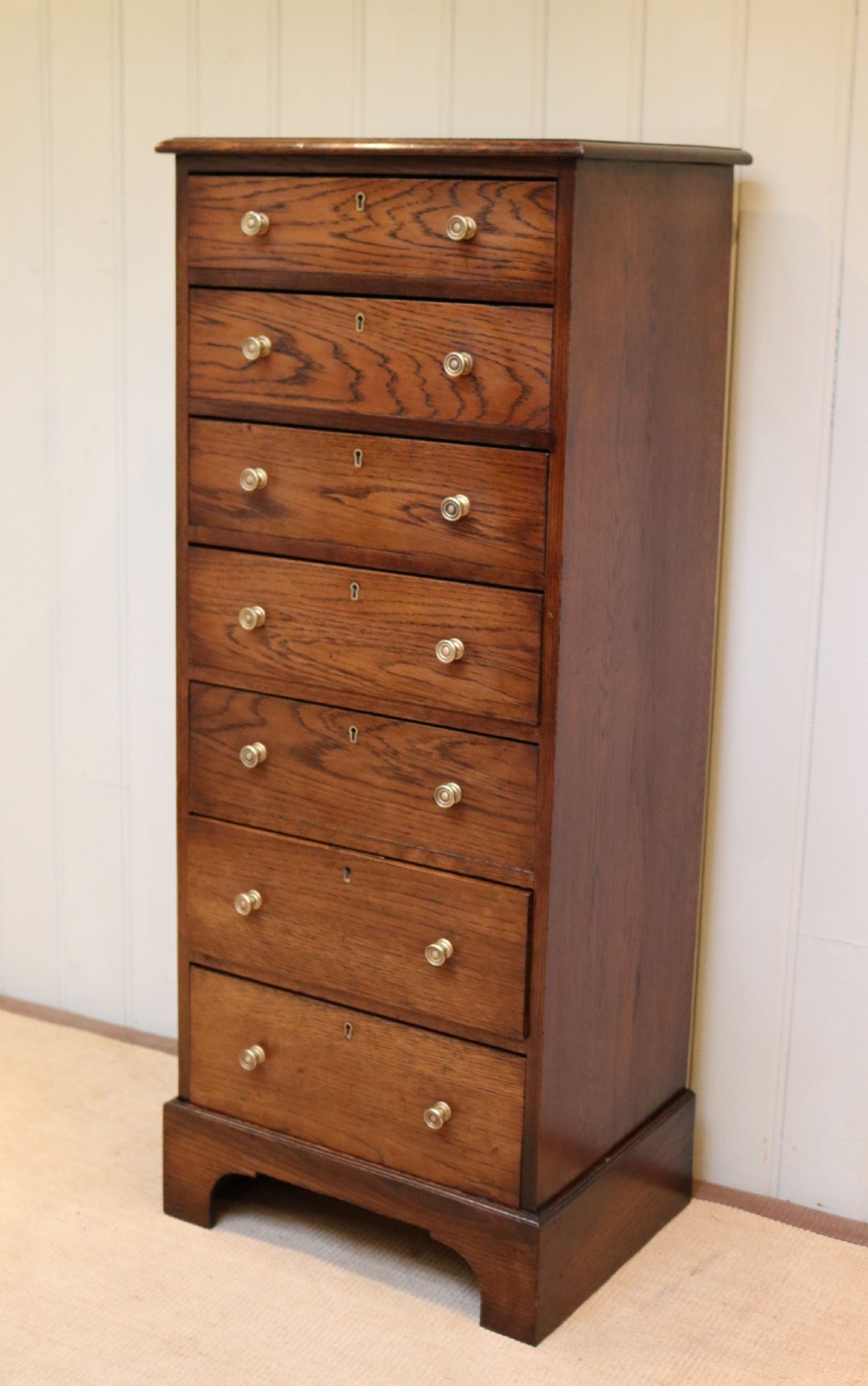 Tall Oak Chest Of Drawers View II