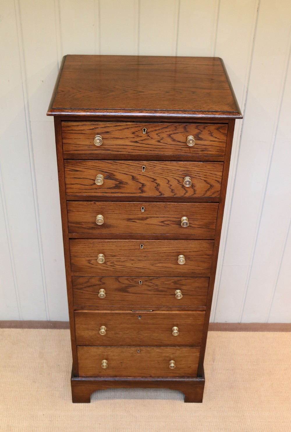 Tall Oak Chest Of Drawers View III