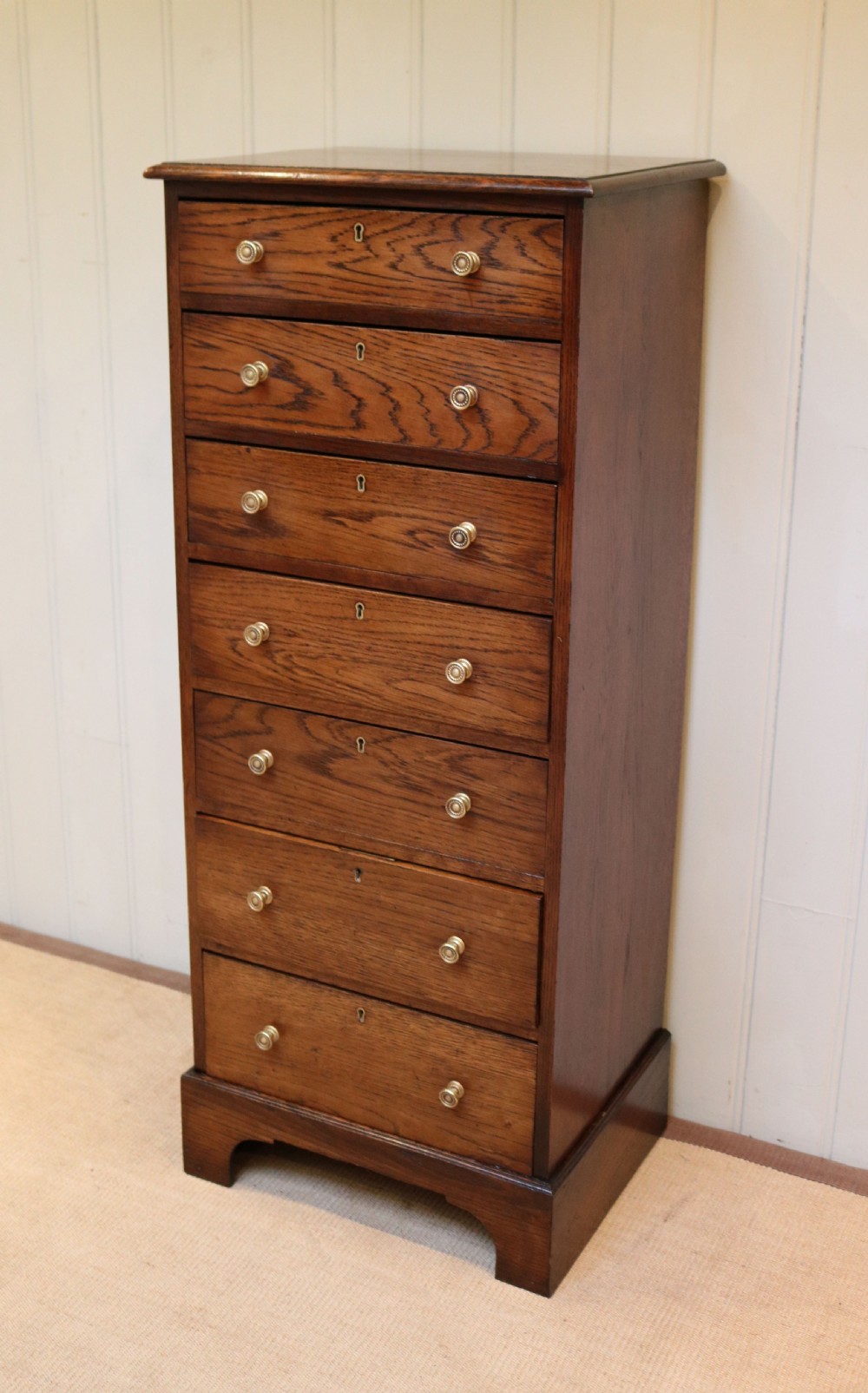 Tall Oak Chest Of Drawers View IV