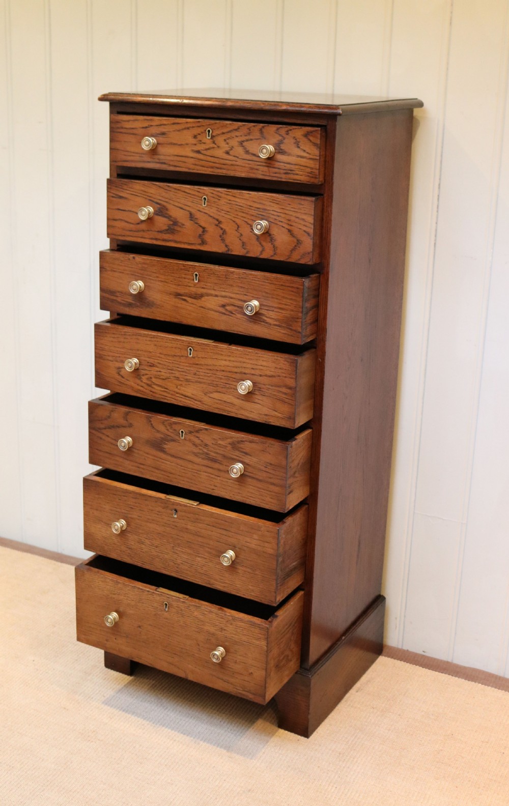 Tall Oak Chest Of Drawers View VI