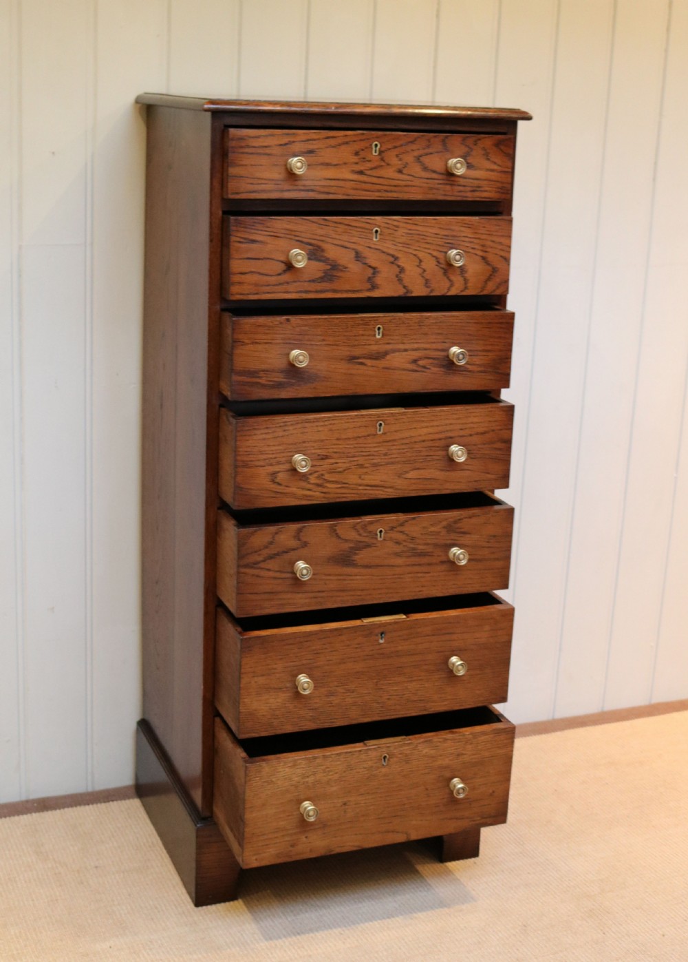 Tall Oak Chest Of Drawers View VIII