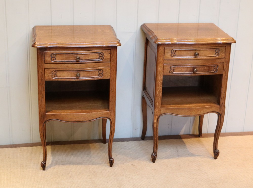 Pair Of French Light Oak Bedside Cabinets View II