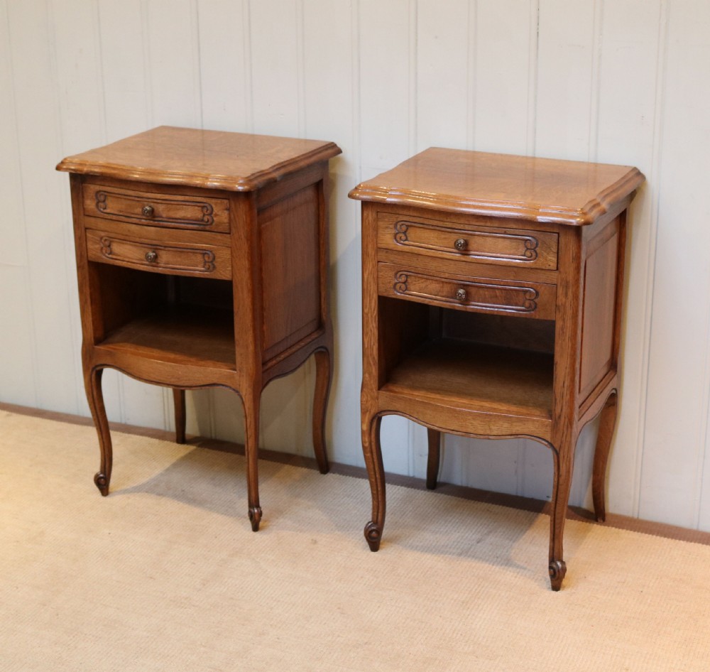 Pair Of French Light Oak Bedside Cabinets View III