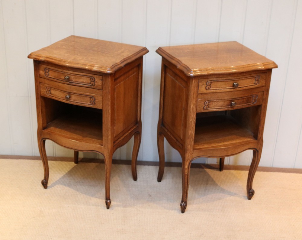 Pair Of French Light Oak Bedside Cabinets View IV