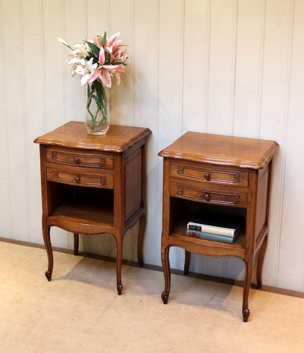 Pair Of French Light Oak Bedside Cabinets View VI