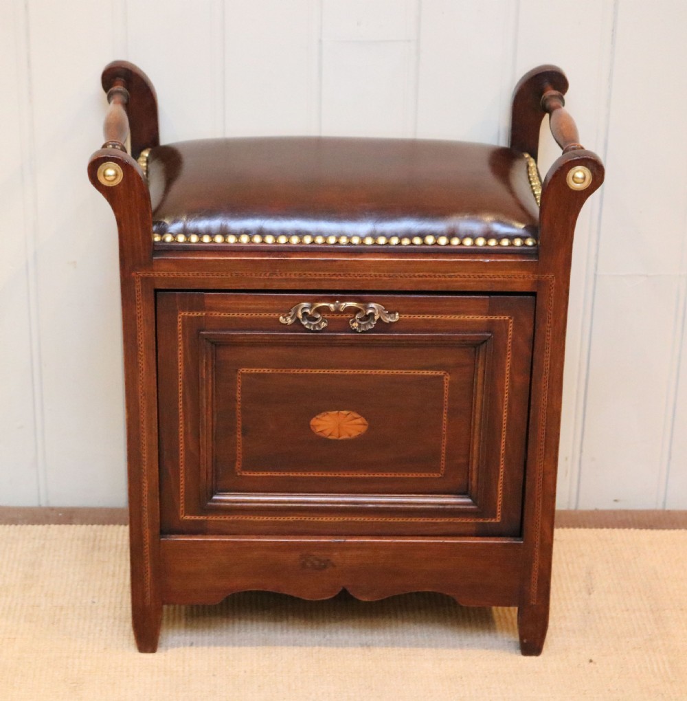 Edwardian Inlaid Box Piano Stool