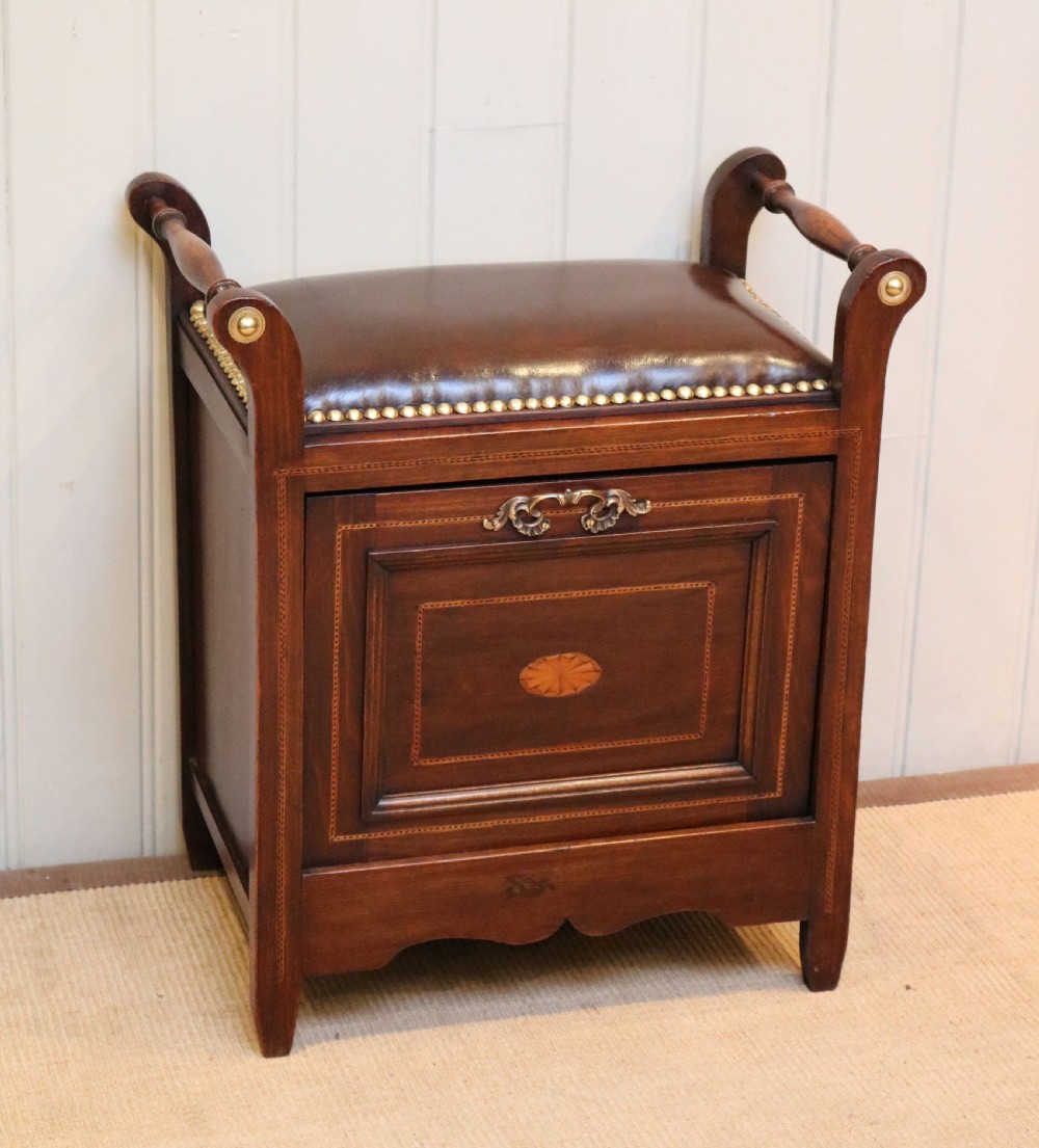 Edwardian Inlaid Box Piano Stool View II