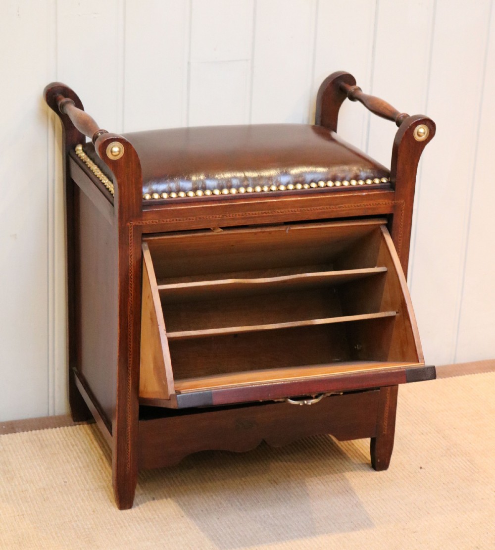 Edwardian Inlaid Box Piano Stool View V