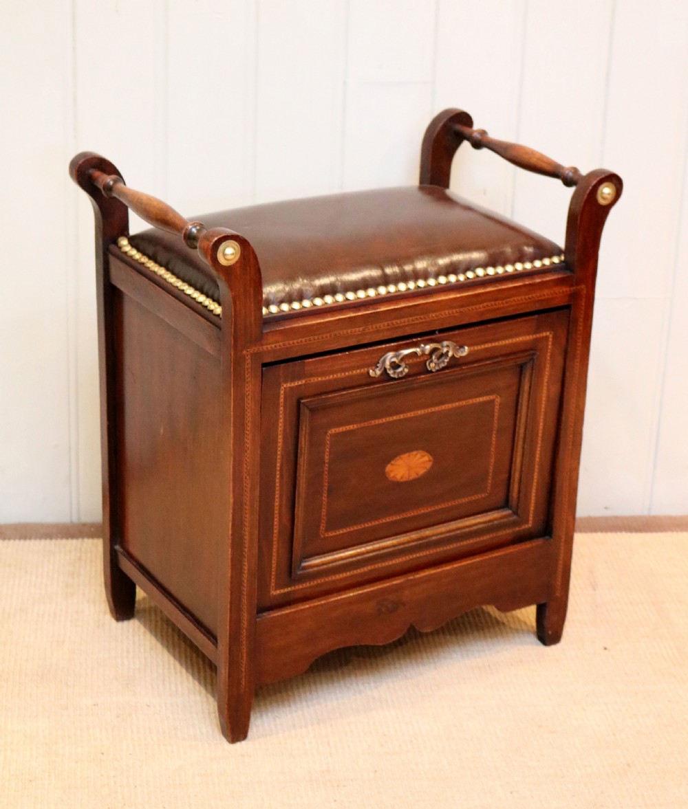 Edwardian Inlaid Box Piano Stool View VI