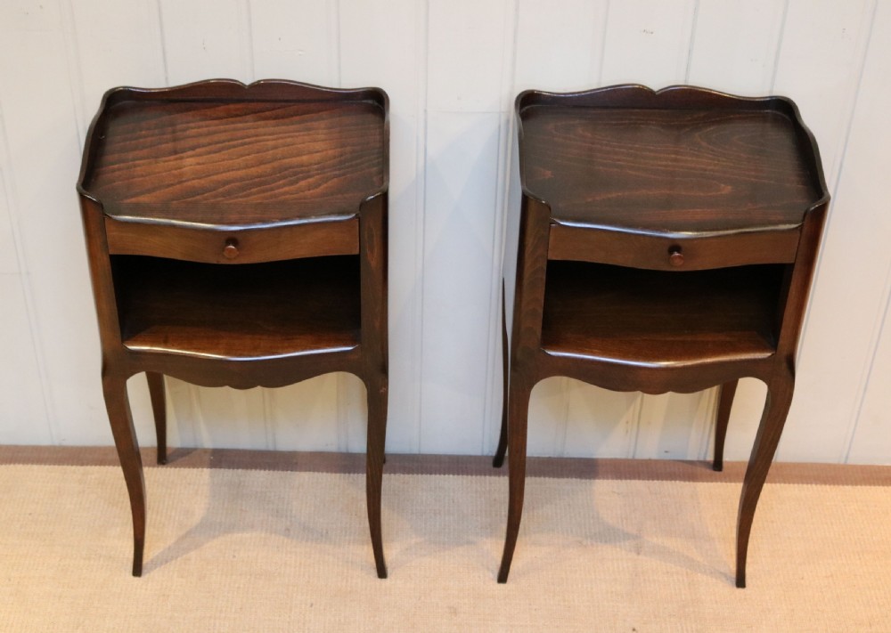 Pair Of French Beech Wood Bedside Cabinets View III