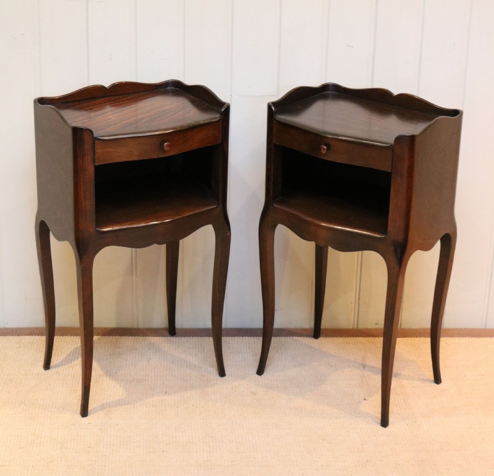 Pair Of French Beech Wood Bedside Cabinets View VI