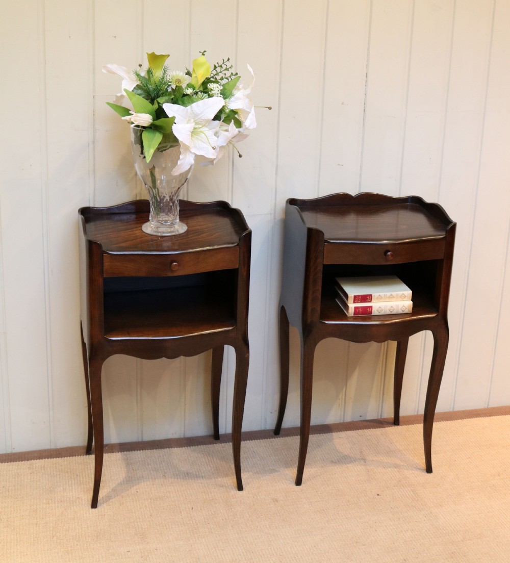 Pair Of French Beech Wood Bedside Cabinets View VIII