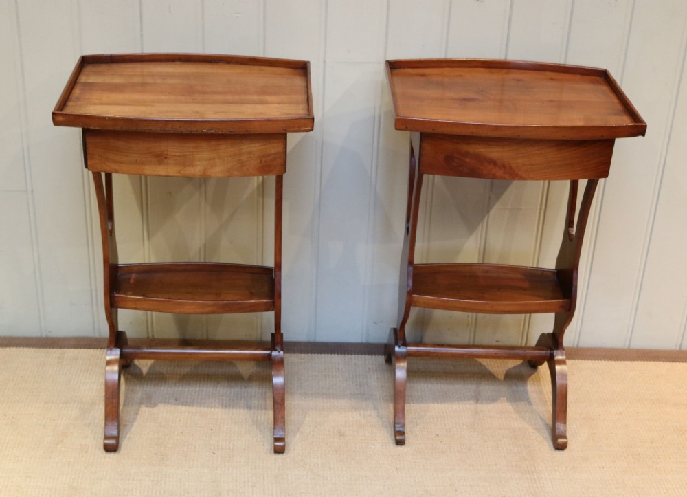 Pair Of Cherrywood Tables