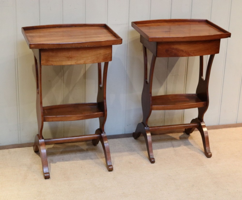 Pair Of Cherrywood Tables View II