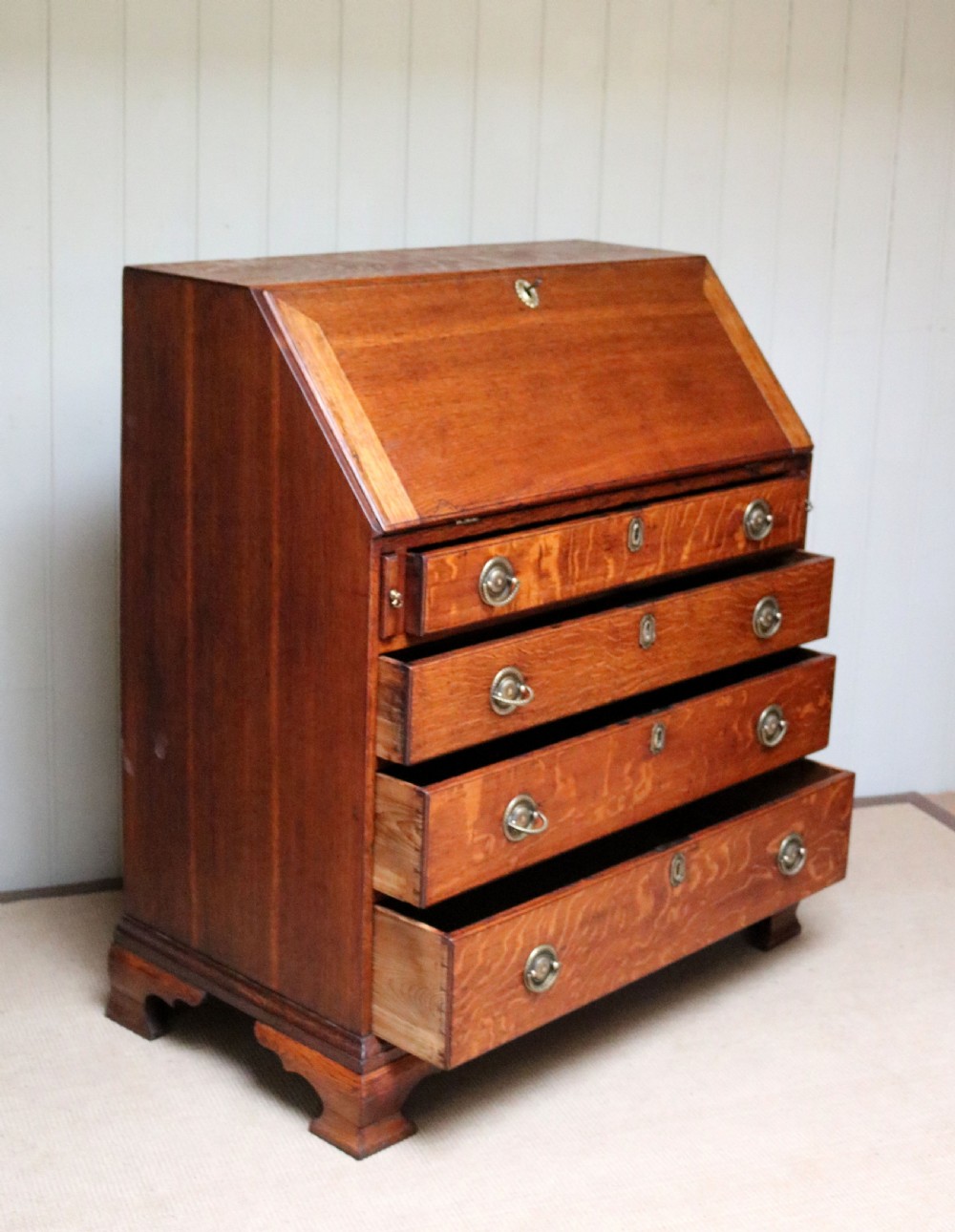 George III Oak Bureau  View VI