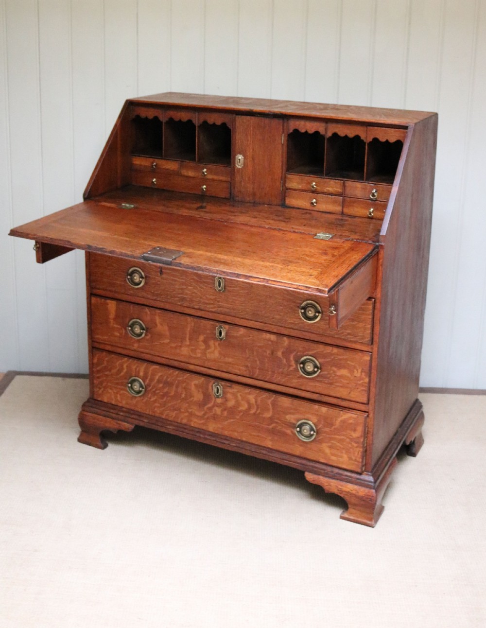 George III Oak Bureau  View VII