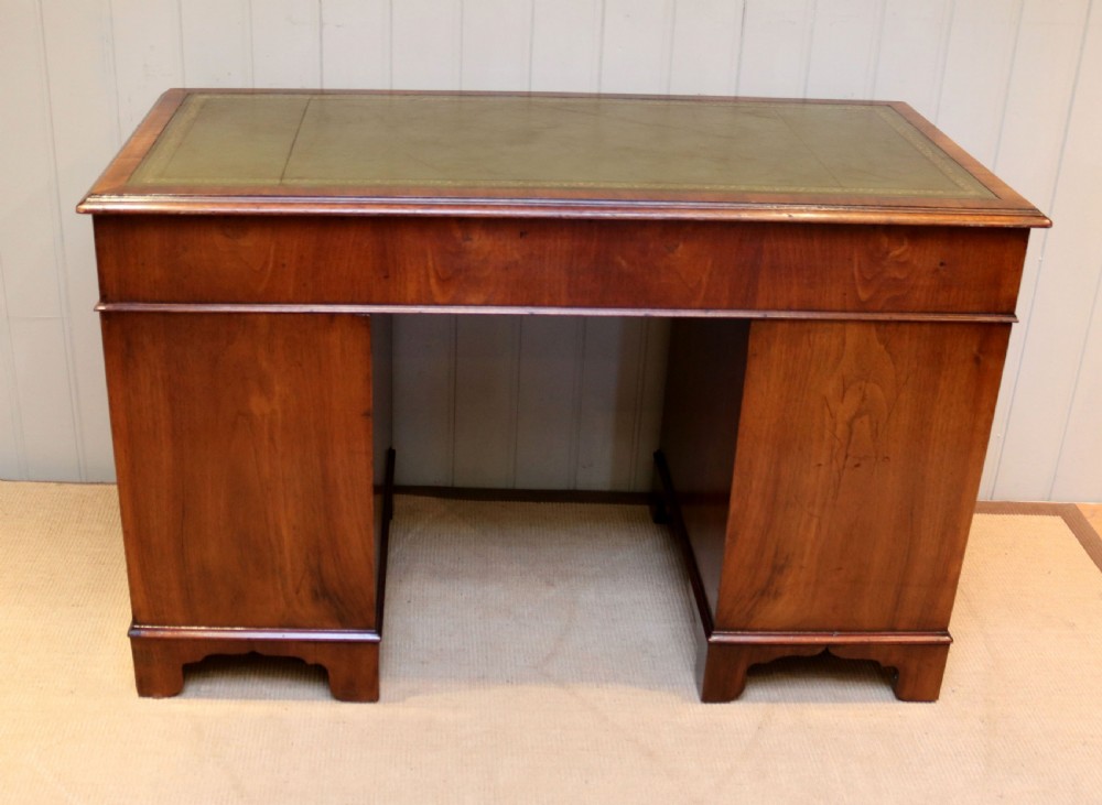 Georgian Style Walnut Pedestal Desk View VII