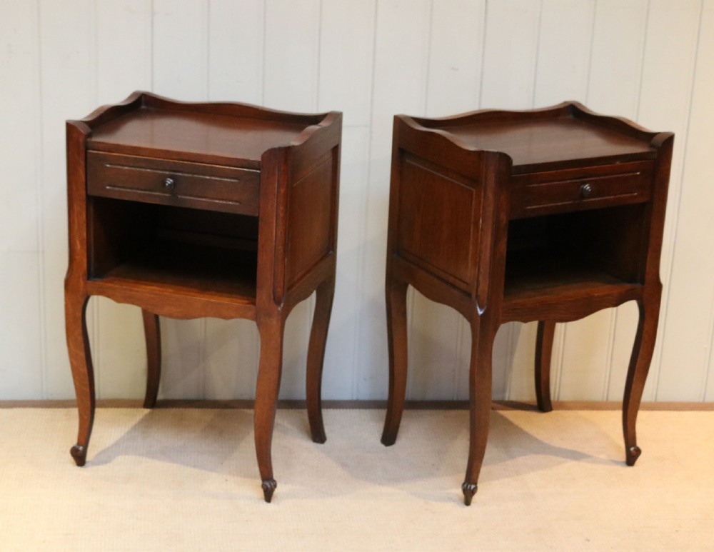 Pair Of Dark Oak Bedside Cabinets View IV