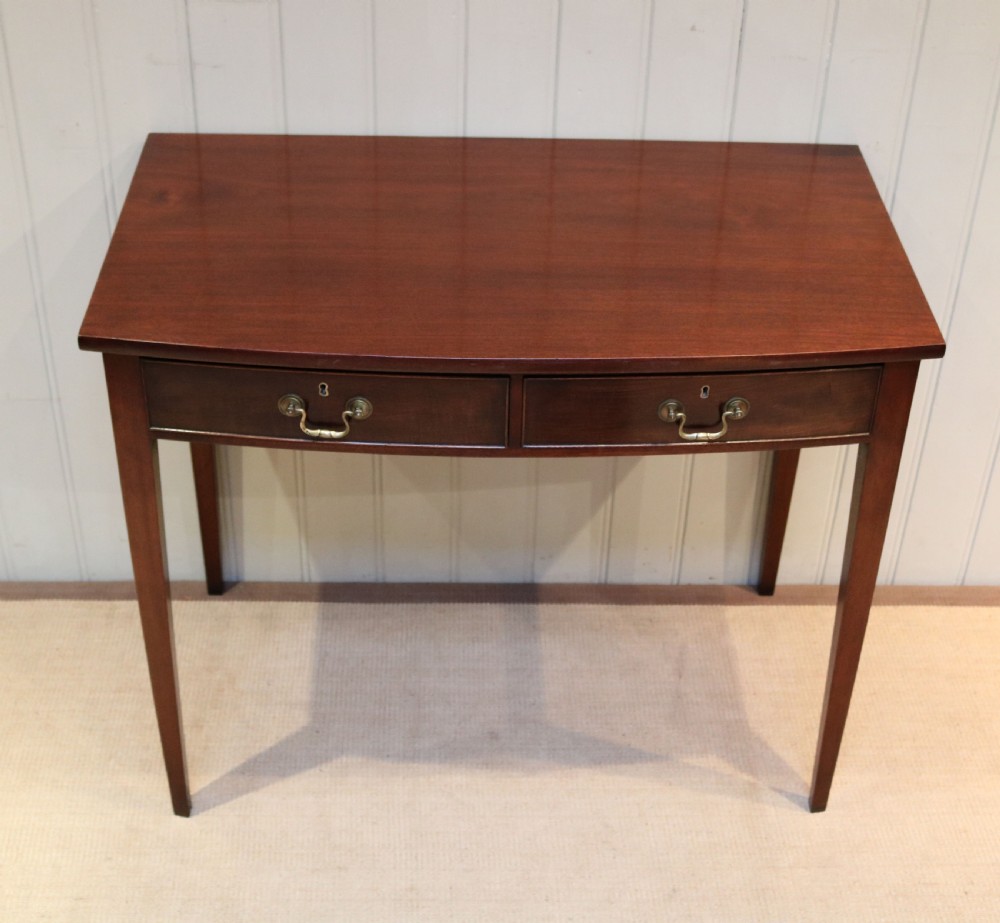Edwardian Mahogany Bow Front Side table