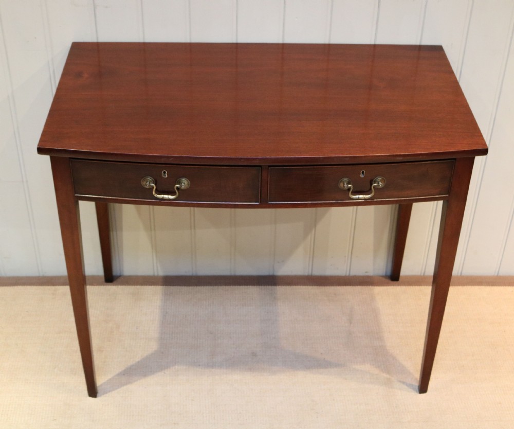 Edwardian Mahogany Bow Front Side table View II