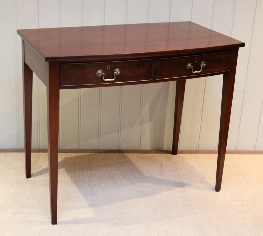 Edwardian Mahogany Bow Front Side table View III
