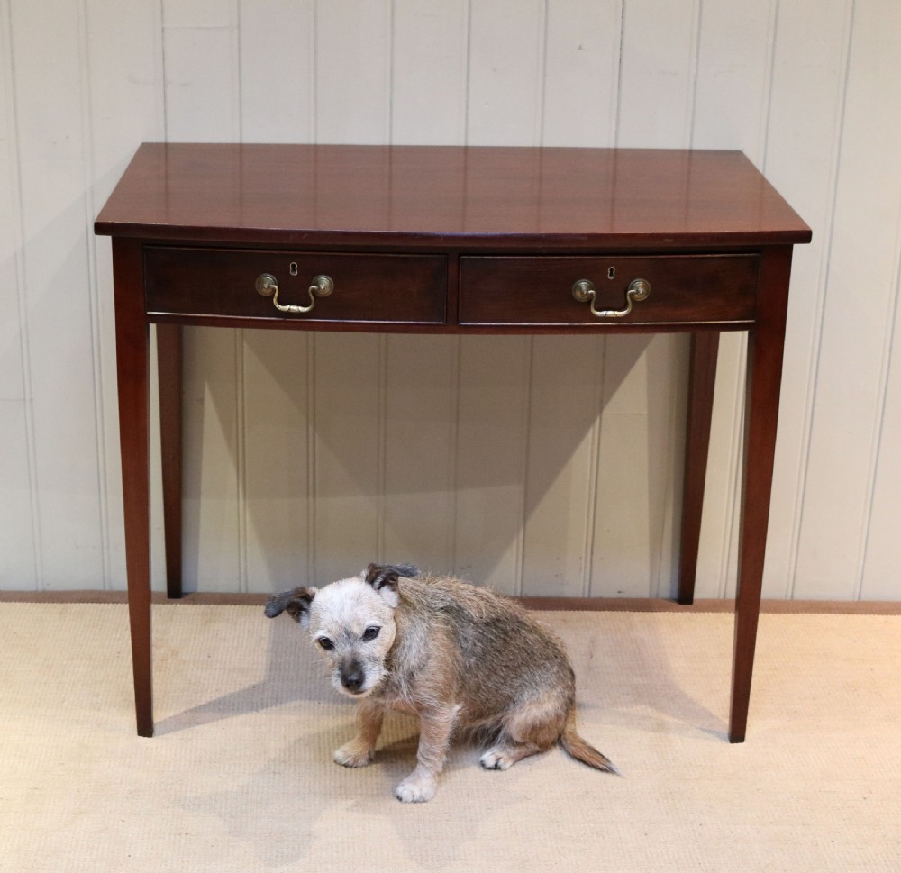 Edwardian Mahogany Bow Front Side table View V