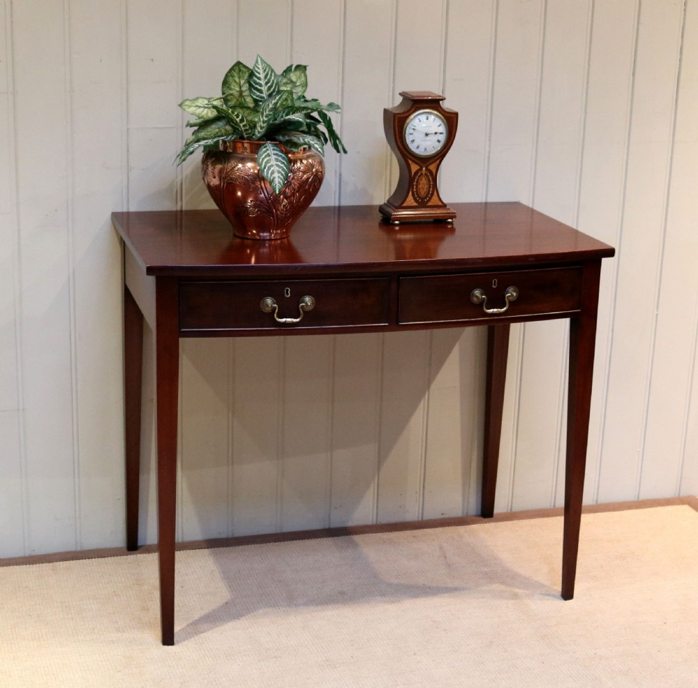 Edwardian Mahogany Bow Front Side table View VI