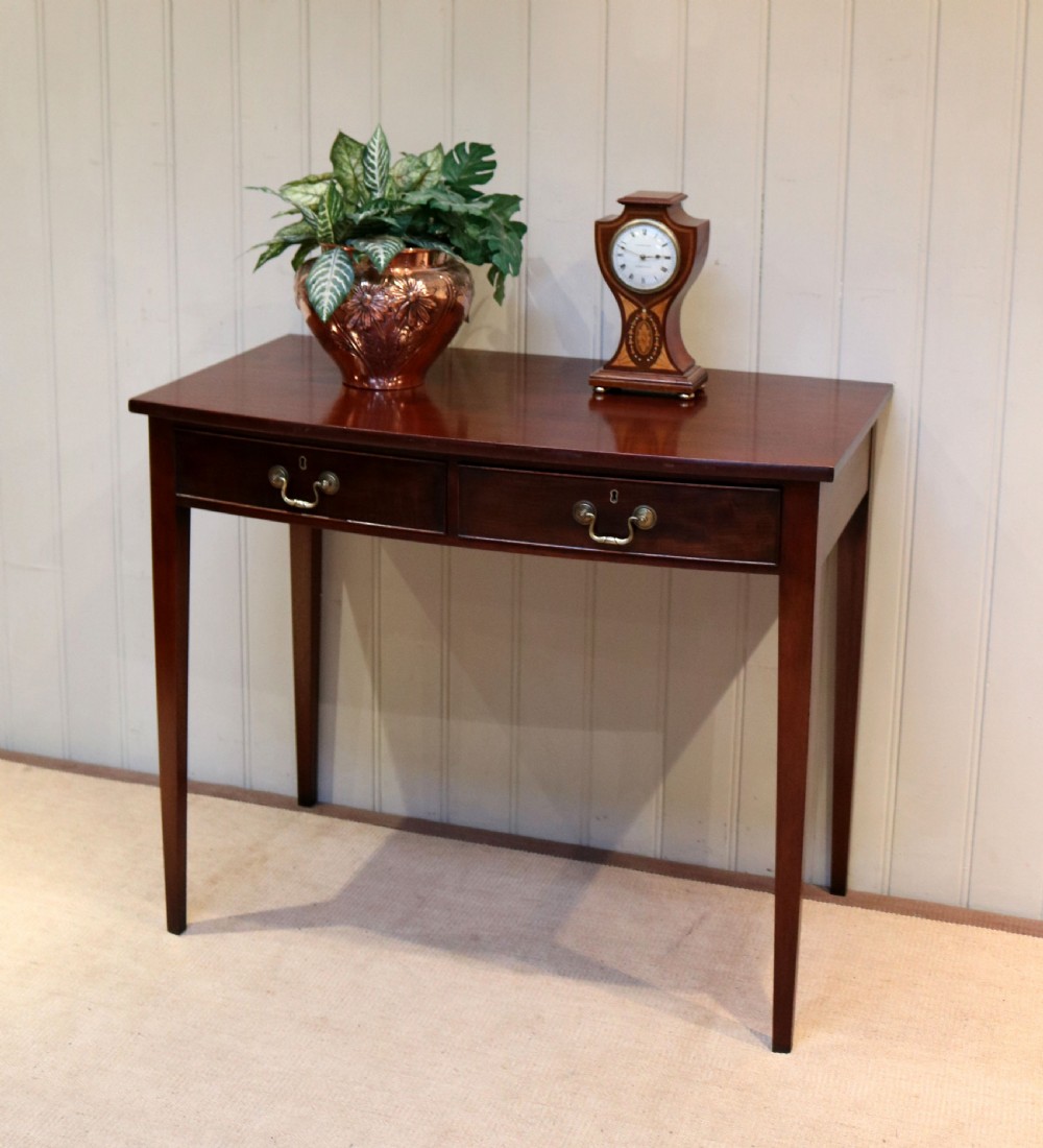 Edwardian Mahogany Bow Front Side table View VII